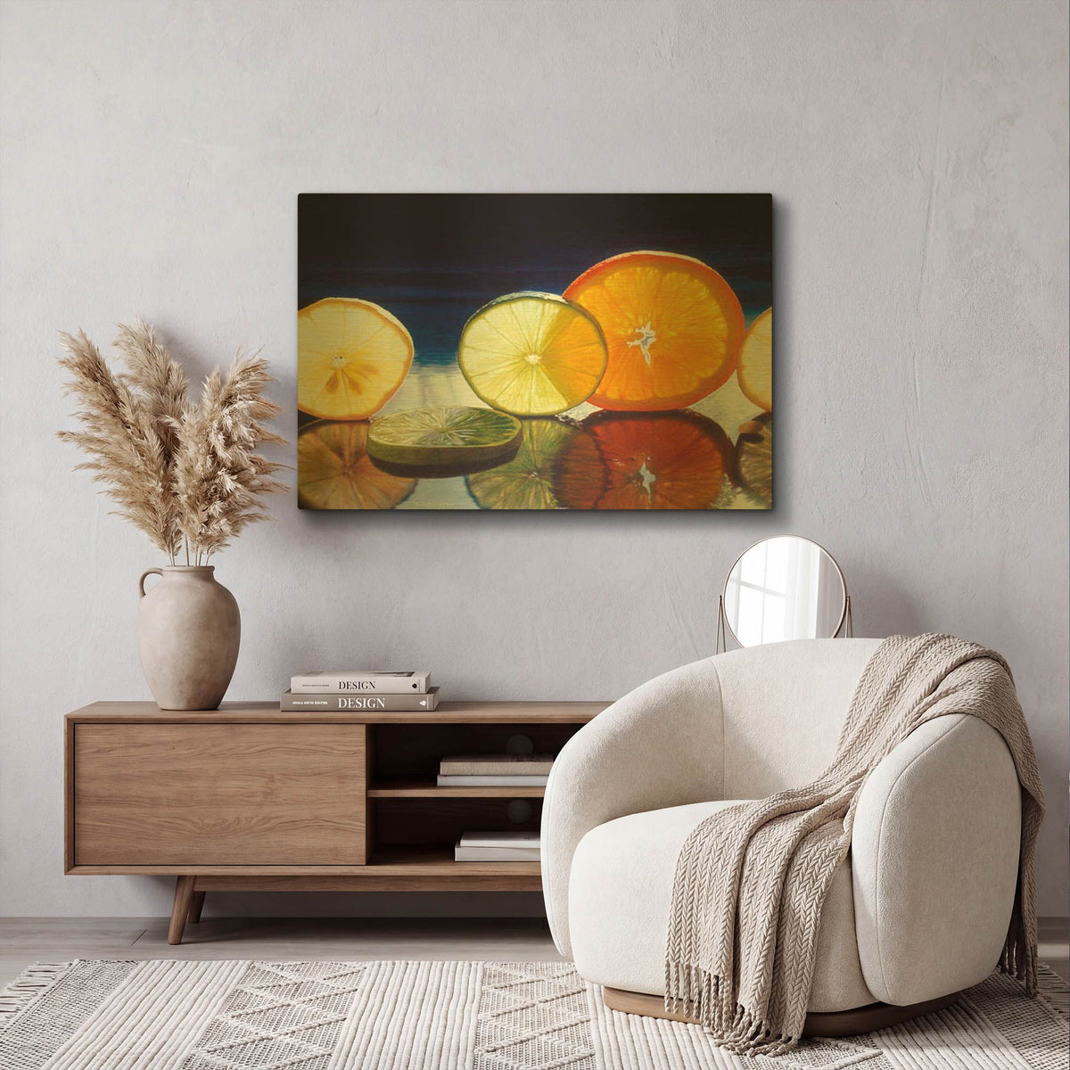 'Juicy Fruit' By Cecile Baird Gold Metal Wall Art