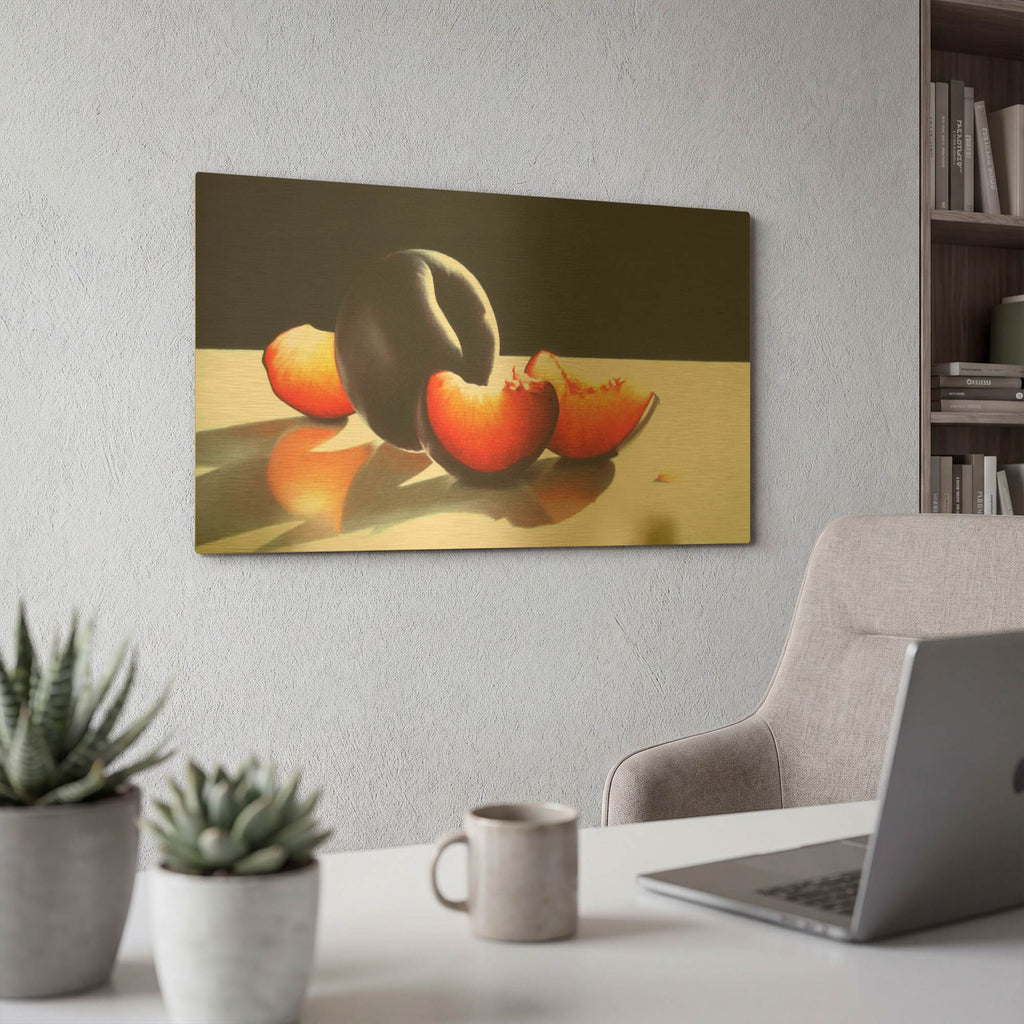 'Plum Perfect' By Cecile Baird Gold Metal Wall Art