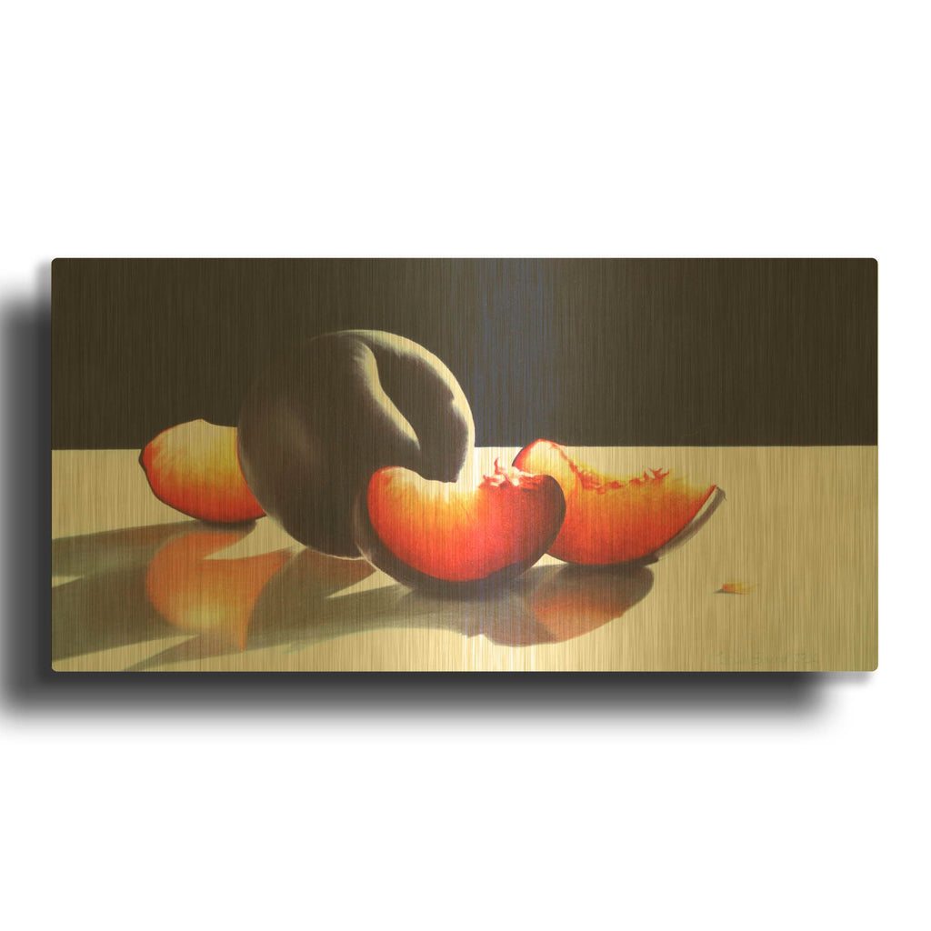 'Plum Perfect' By Cecile Baird Gold Metal Wall Art