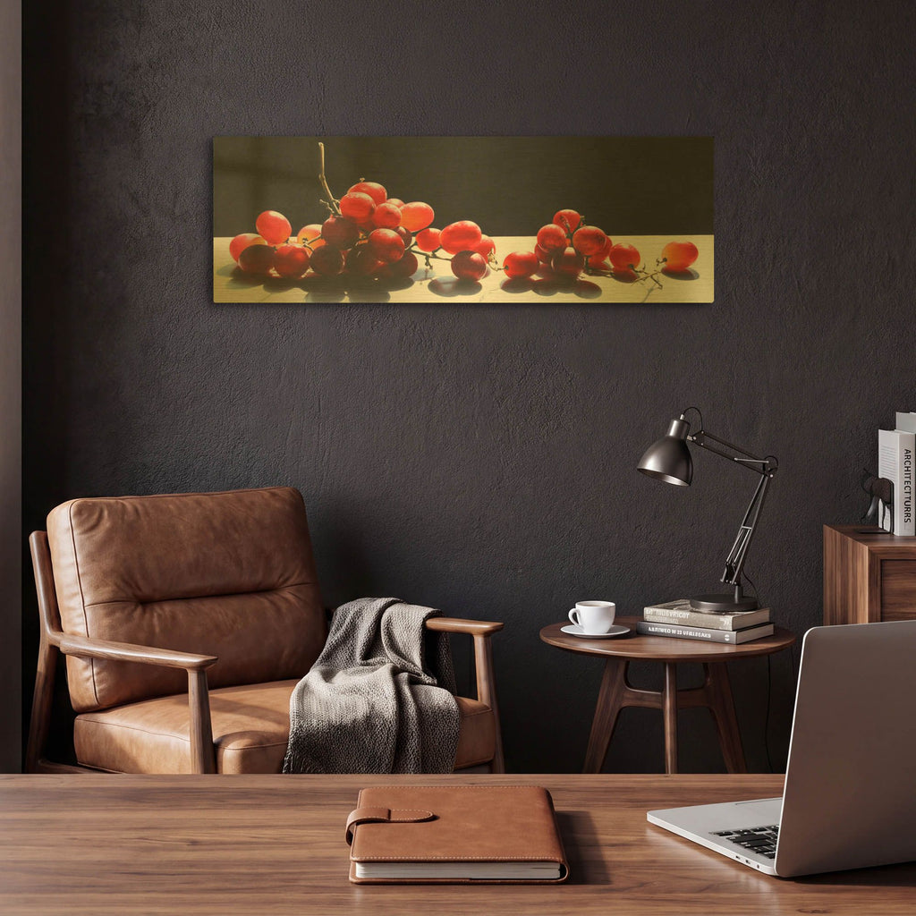 '2008 Best of Show Radiant Red' By Cecile Baird Gold Metal Wall Art