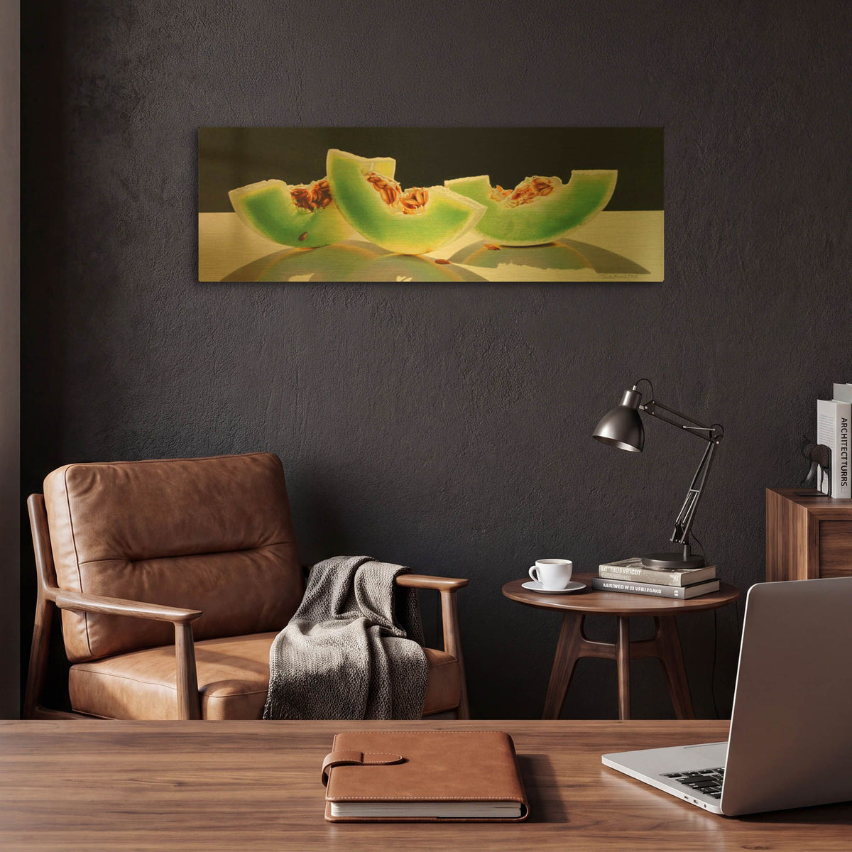 'Honeydew Rainbows' By Cecile Baird Gold Metal Wall Art