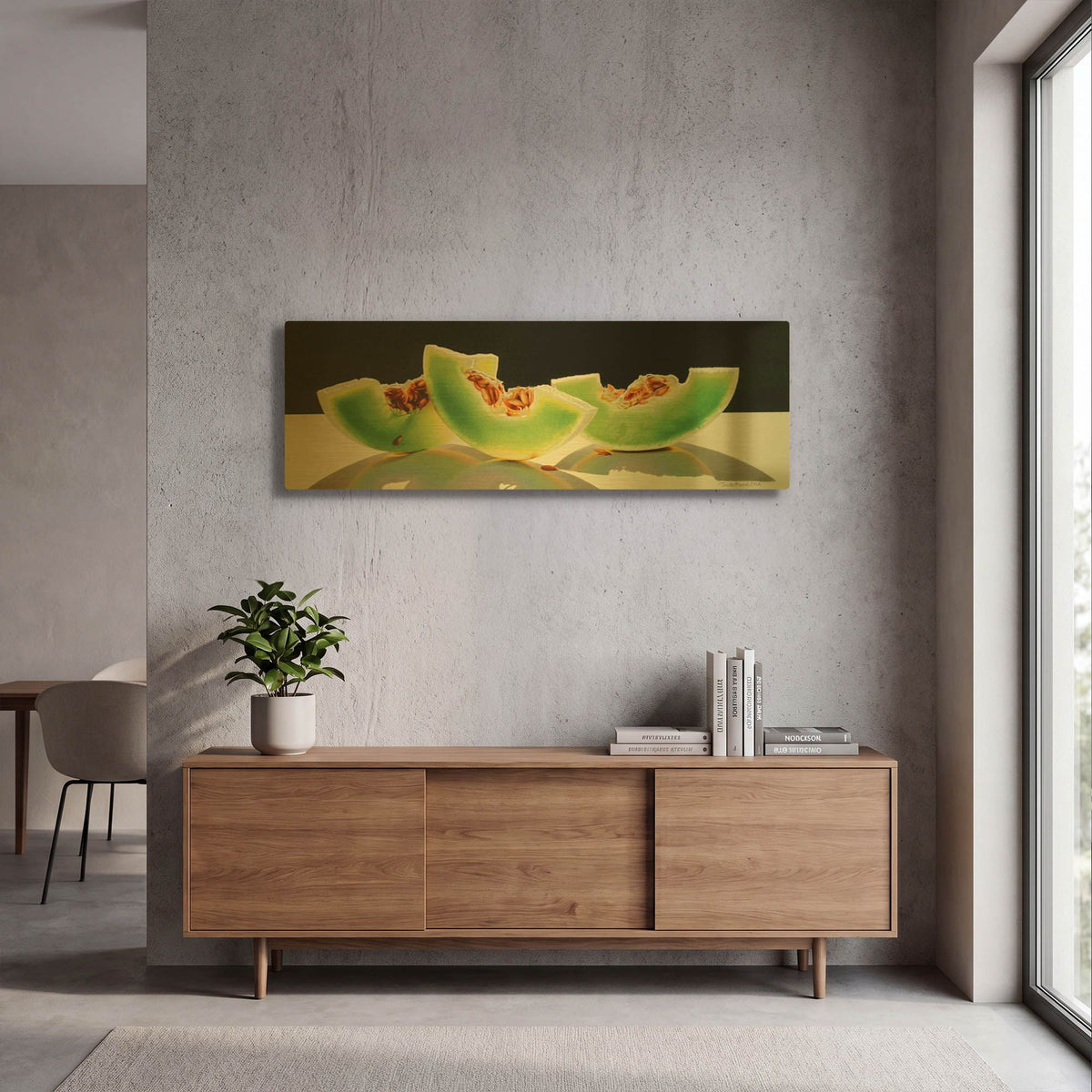 'Honeydew Rainbows' By Cecile Baird Gold Metal Wall Art
