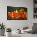 'Mandarin Orange' By Cecile Baird Gold Metal Wall Art