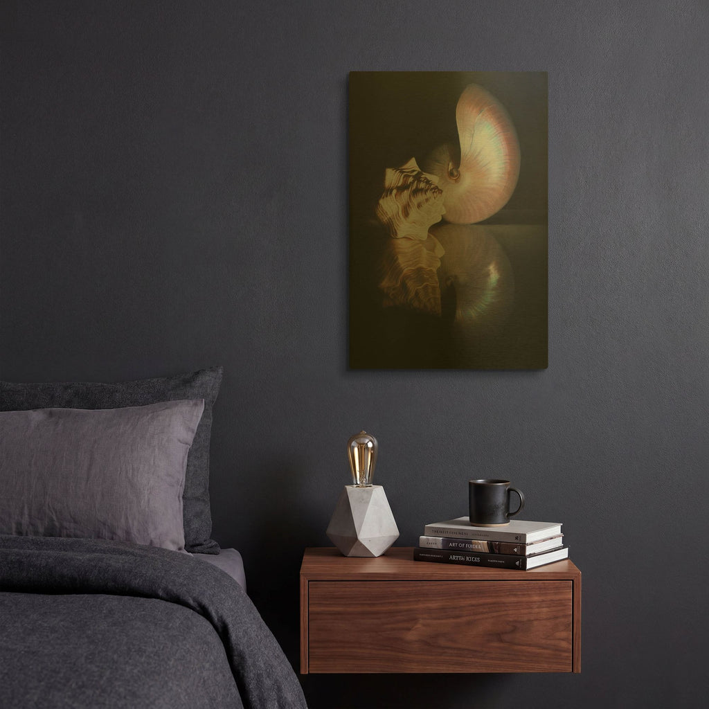 'Pearl Nautilus' By Cecile Baird Gold Metal Wall Art