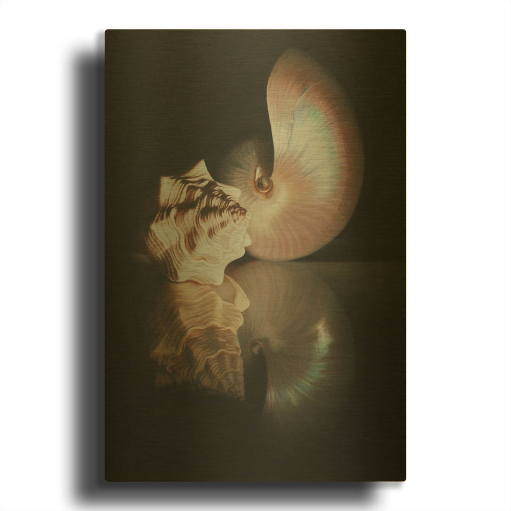'Pearl Nautilus' By Cecile Baird Gold Metal Wall Art