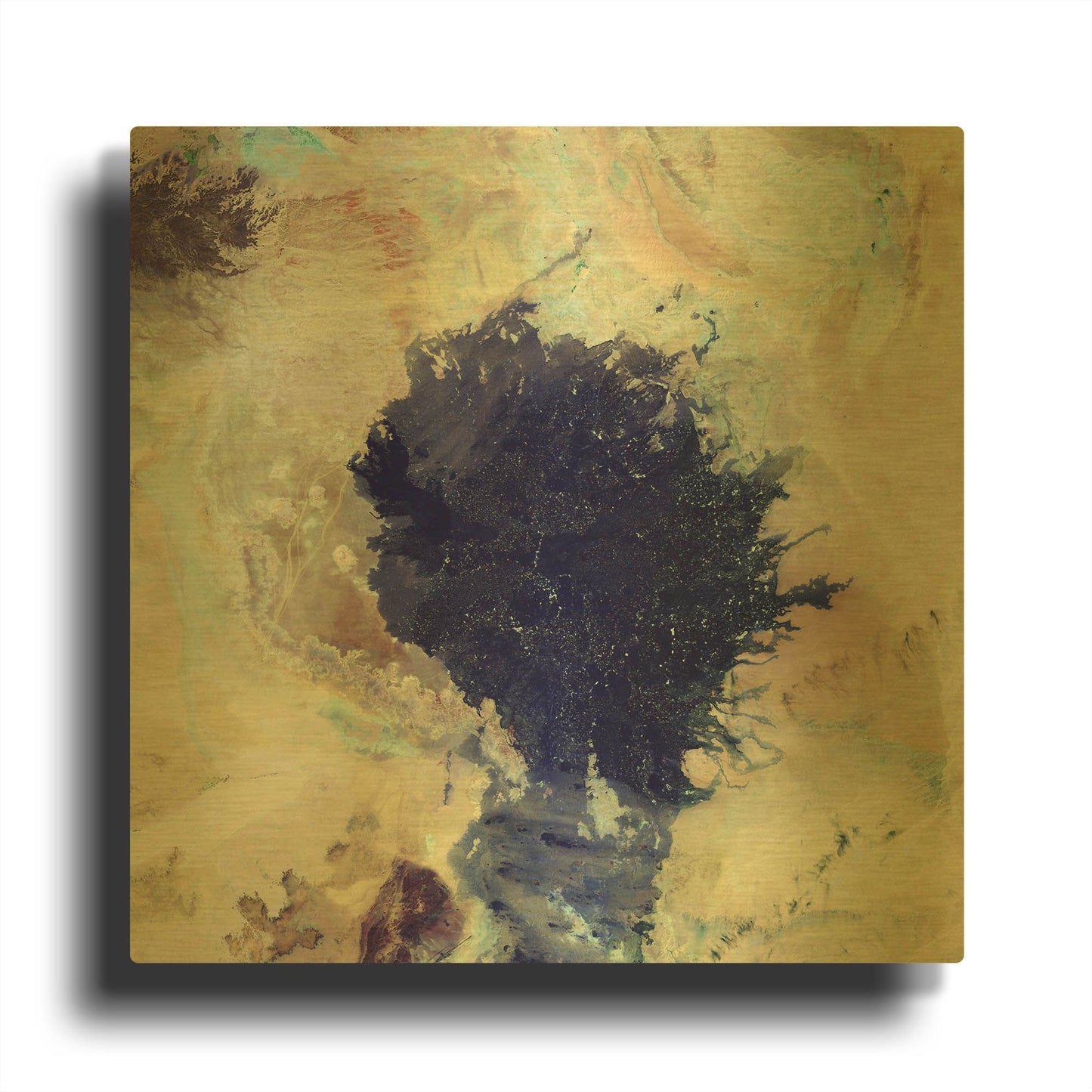 'Earth As Art Lava Field' By NASA Earth As Art Gold Metal Wall Art