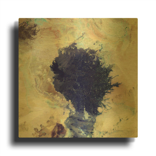 'Earth As Art Lava Field' By NASA Earth As Art Gold Metal Wall Art