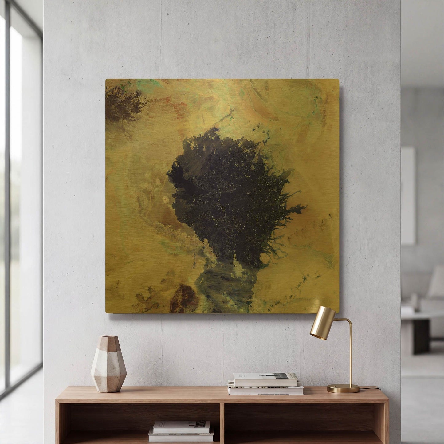 'Earth As Art Lava Field' By NASA Earth As Art Gold Metal Wall Art
