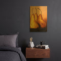 'Three Pears on Stonehenge' By Cecile Baird Gold Metal Wall Art
