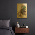 'Wicker Chair With Ice Cream Churn' By Cecile Baird Gold Metal Wall Art