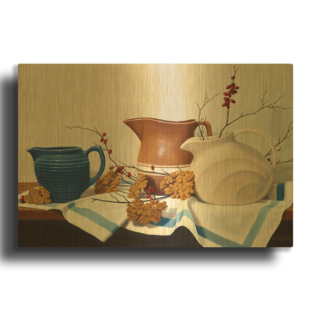 'Pitcher Perfect' By Cecile Baird Gold Metal Wall Art
