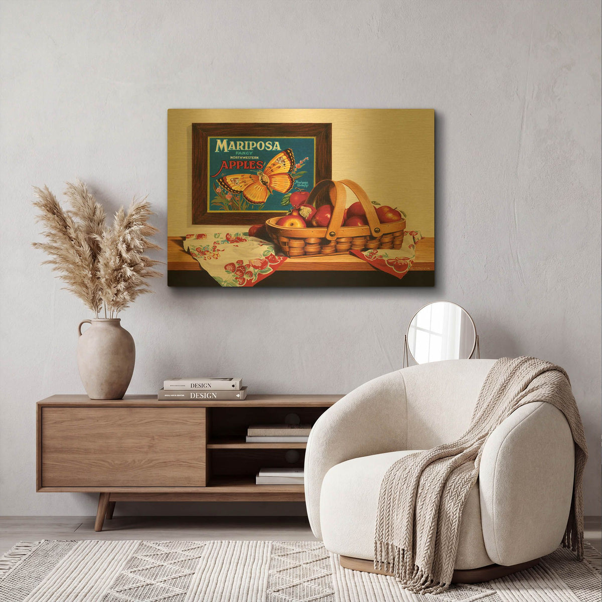 'Mariposa' By Cecile Baird Gold Metal Wall Art