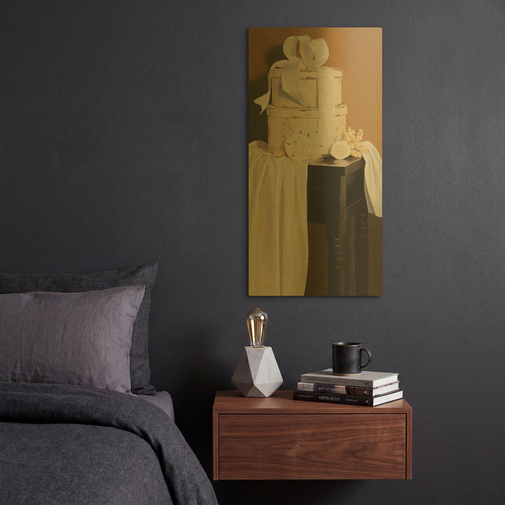'Sea Life Composition 2' By Cecile Baird Gold Metal Wall Art