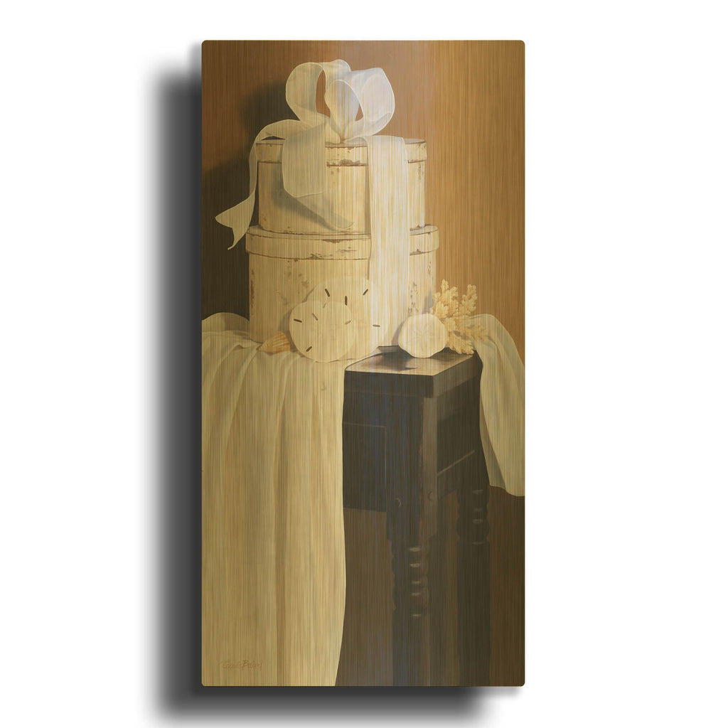 'Sea Life Composition 2' By Cecile Baird Gold Metal Wall Art