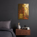 'Candle Lit Roses' By Cecile Baird Gold Metal Wall Art
