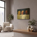 'Three Peaches' By Cecile Baird Gold Metal Wall Art