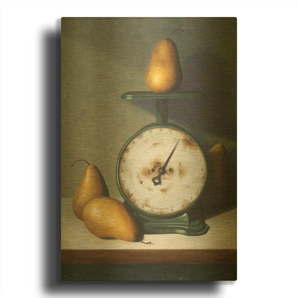 'Two Pound Pear' By Cecile Baird Gold Metal Wall Art