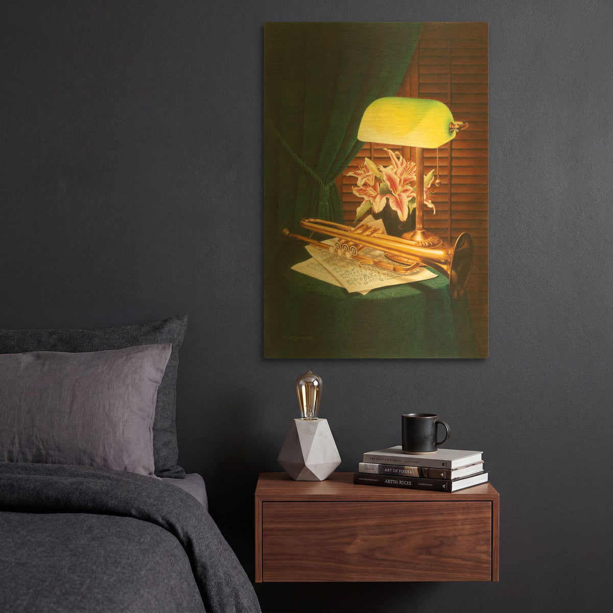'Predlude' By Cecile Baird Gold Metal Wall Art