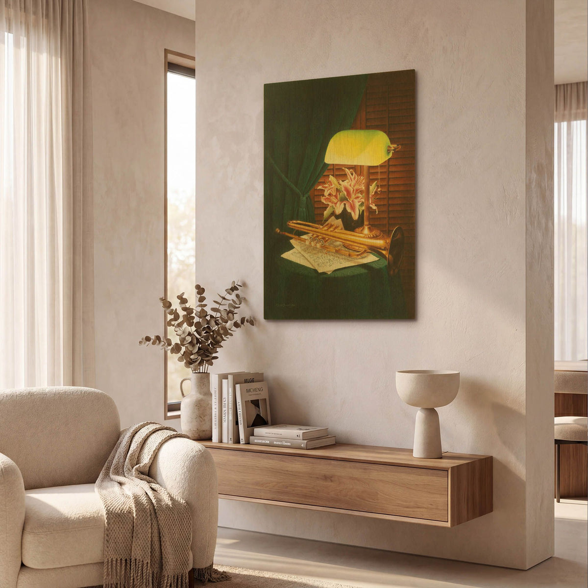 'Predlude' By Cecile Baird Gold Metal Wall Art