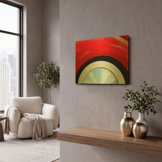 '39 wheel and fender' By Clive Branson Gold Metal Wall Art