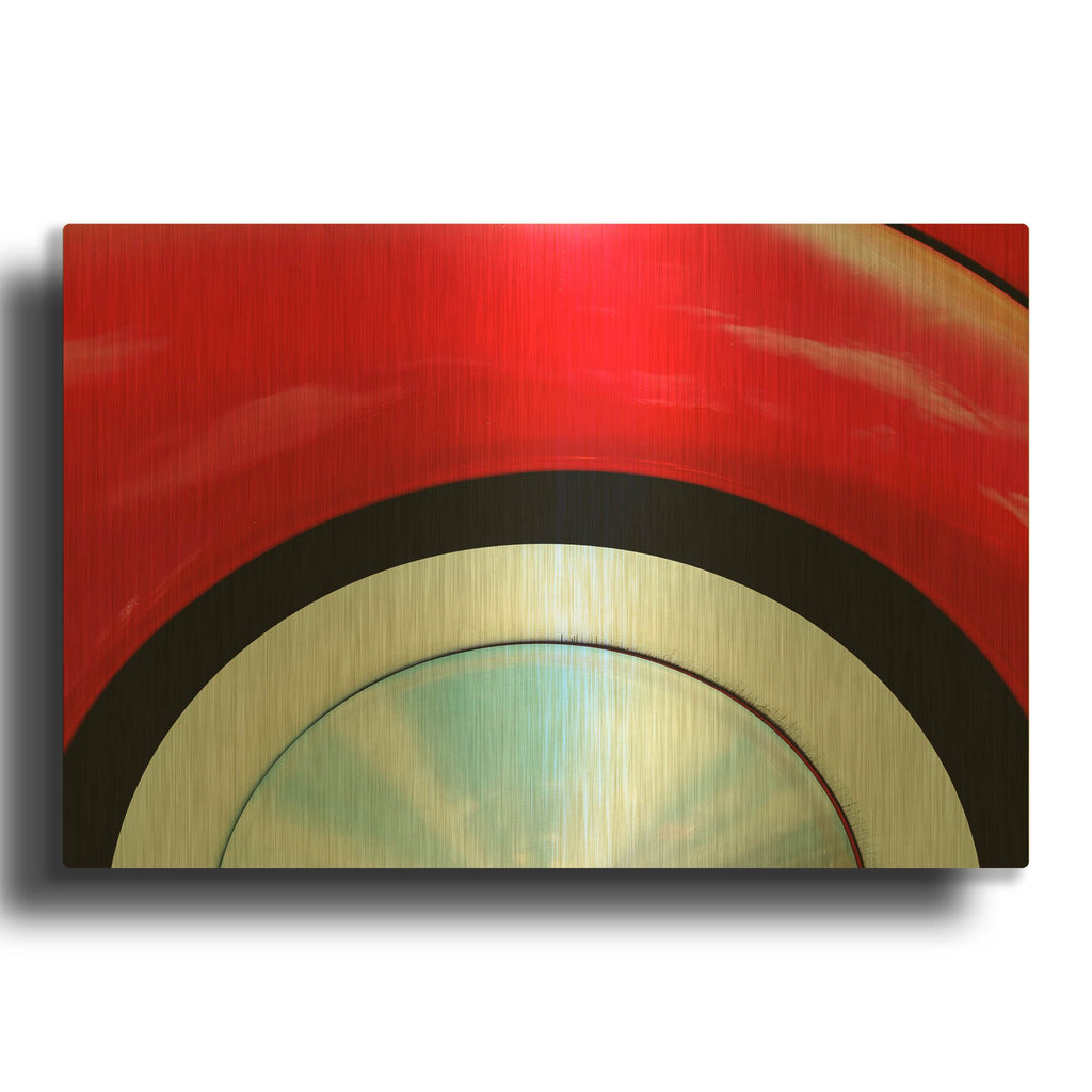 '39 wheel and fender' By Clive Branson Gold Metal Wall Art