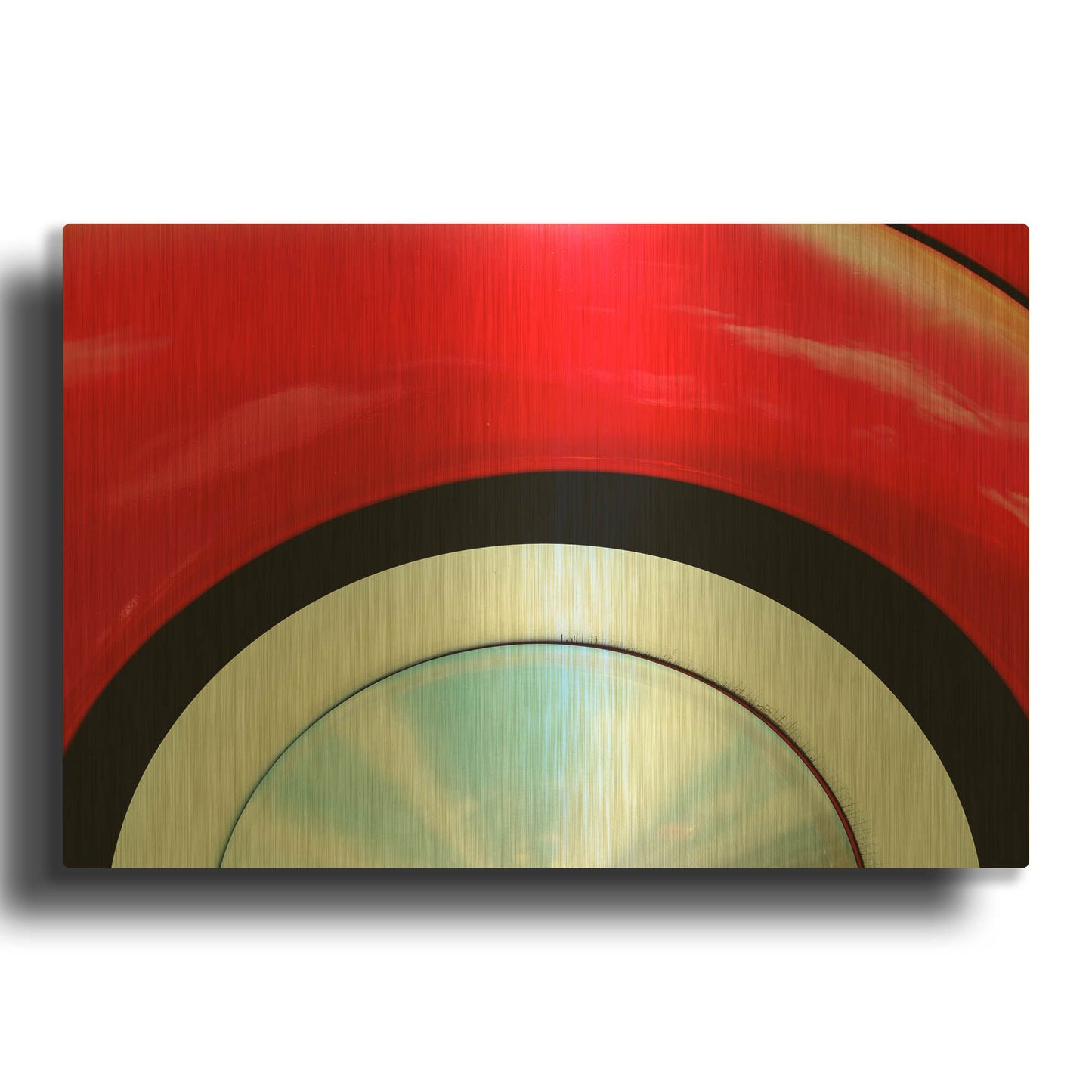 '39 wheel and fender' By Clive Branson Gold Metal Wall Art