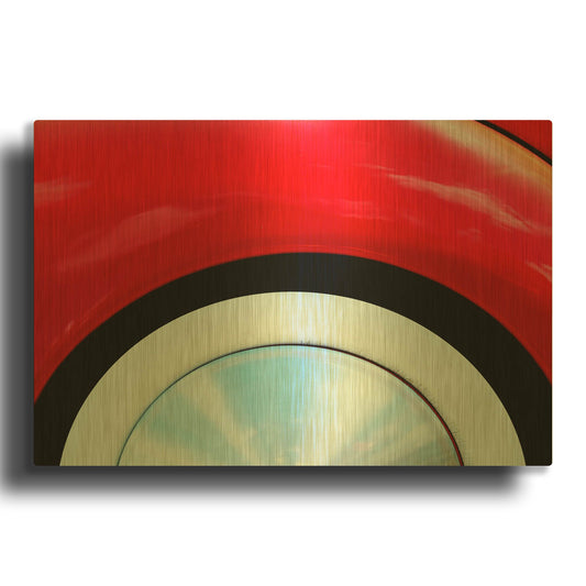 '39 wheel and fender' By Clive Branson Gold Metal Wall Art