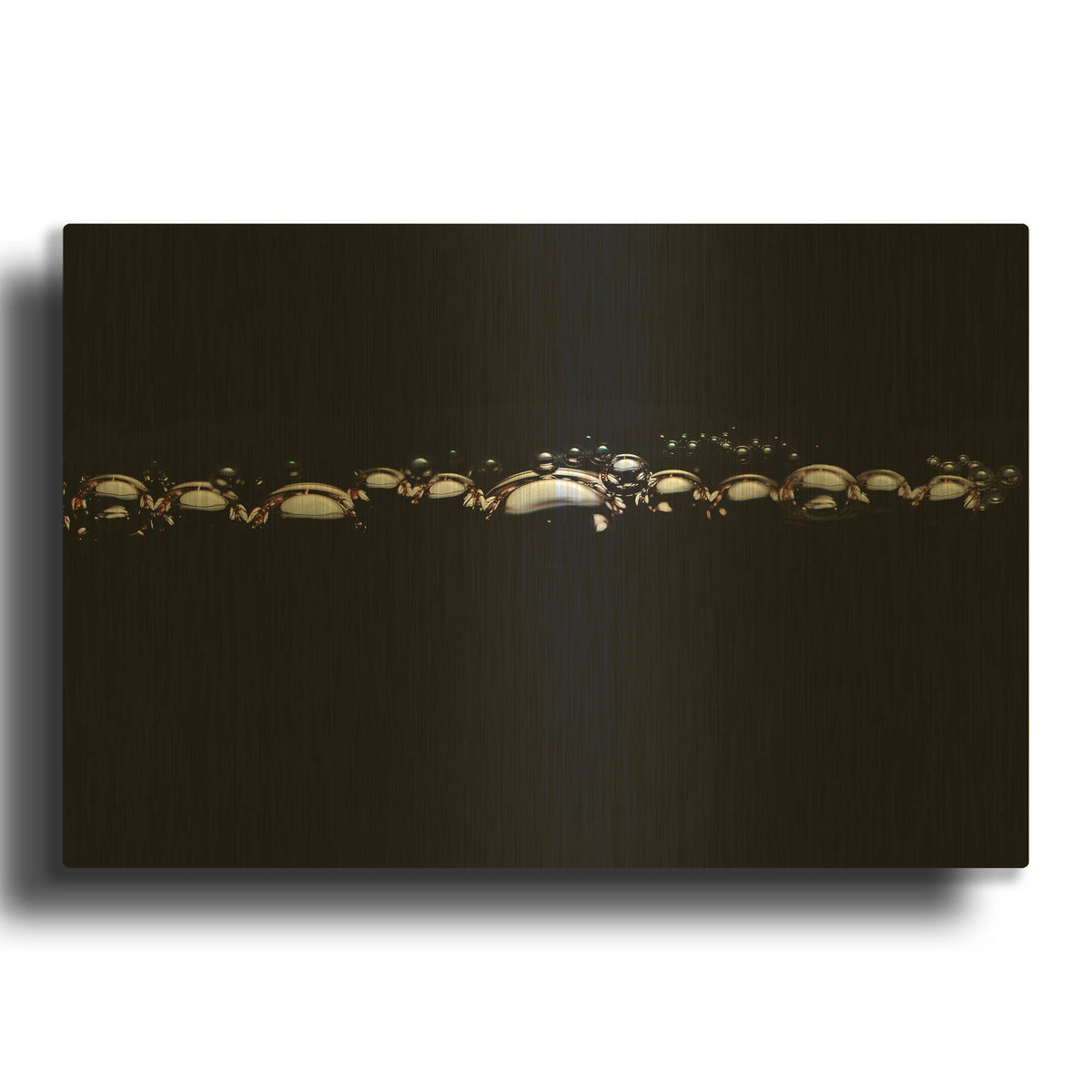 'Coke Bubbles' By Clive Branson Gold Metal Wall Art