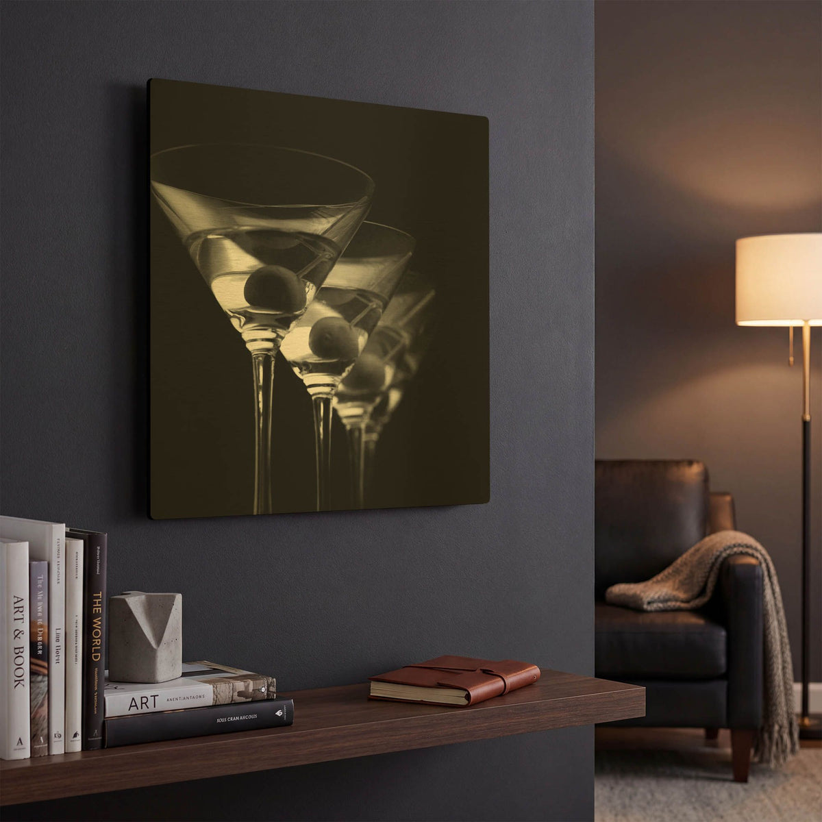 'Line Em Up 3' By Clive Branson Gold Metal Wall Art