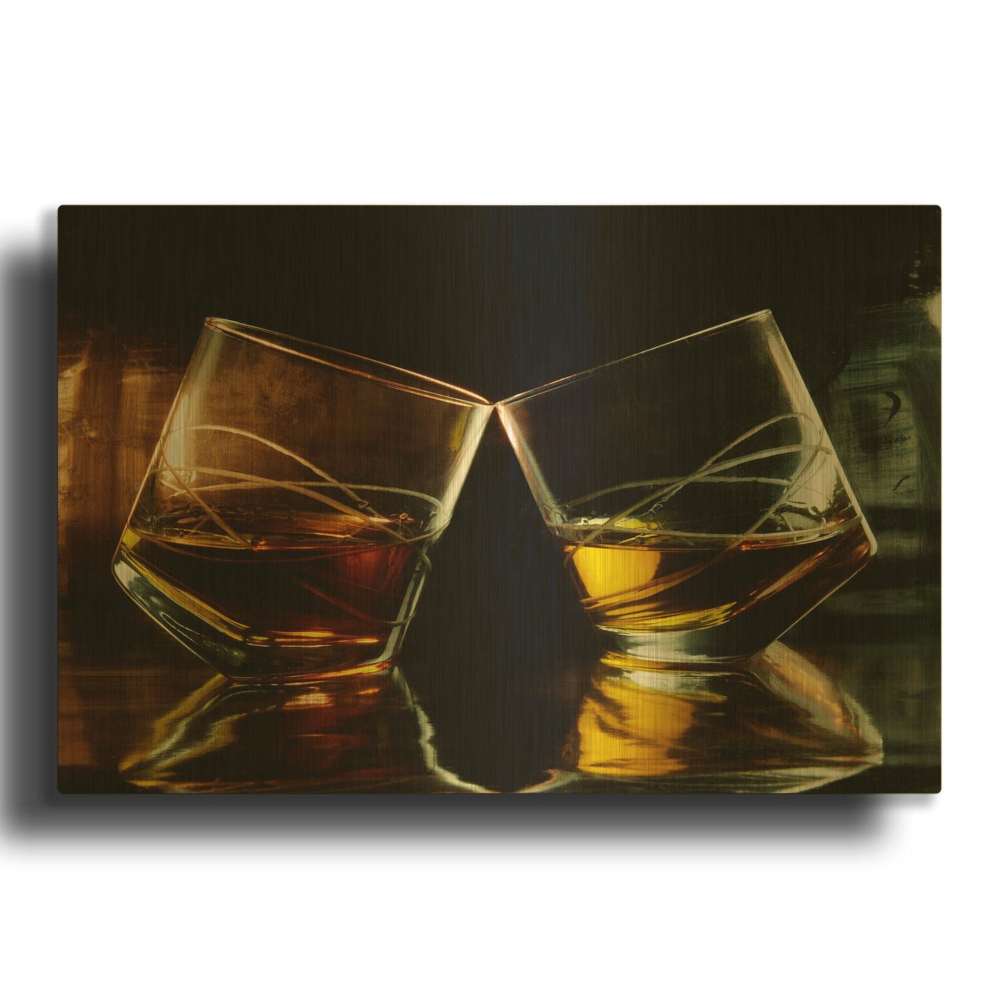 'Scotch For Any Occasion' By Clive Branson Gold Metal Wall Art