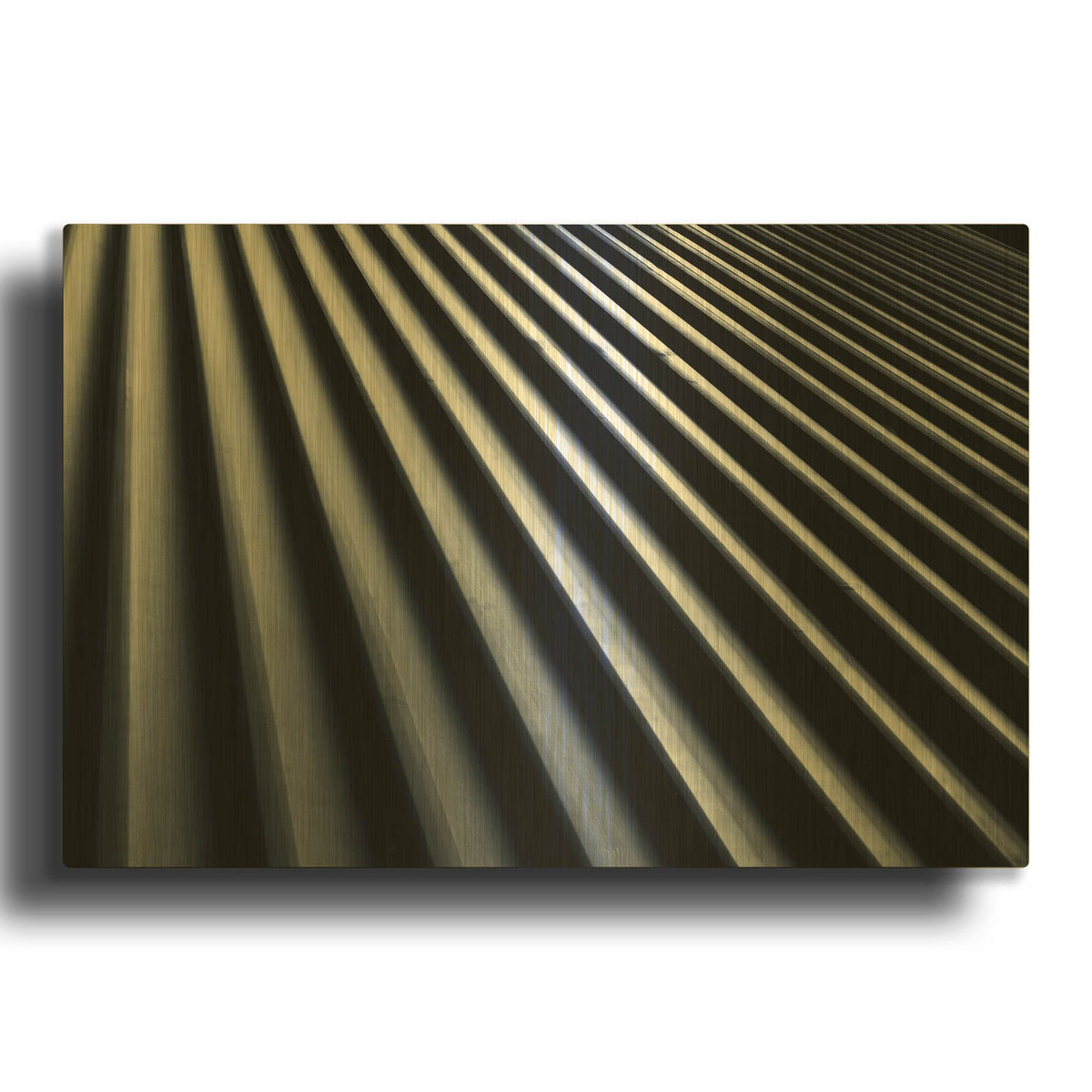 'Air Duct' By Clive Branson Gold Metal Wall Art