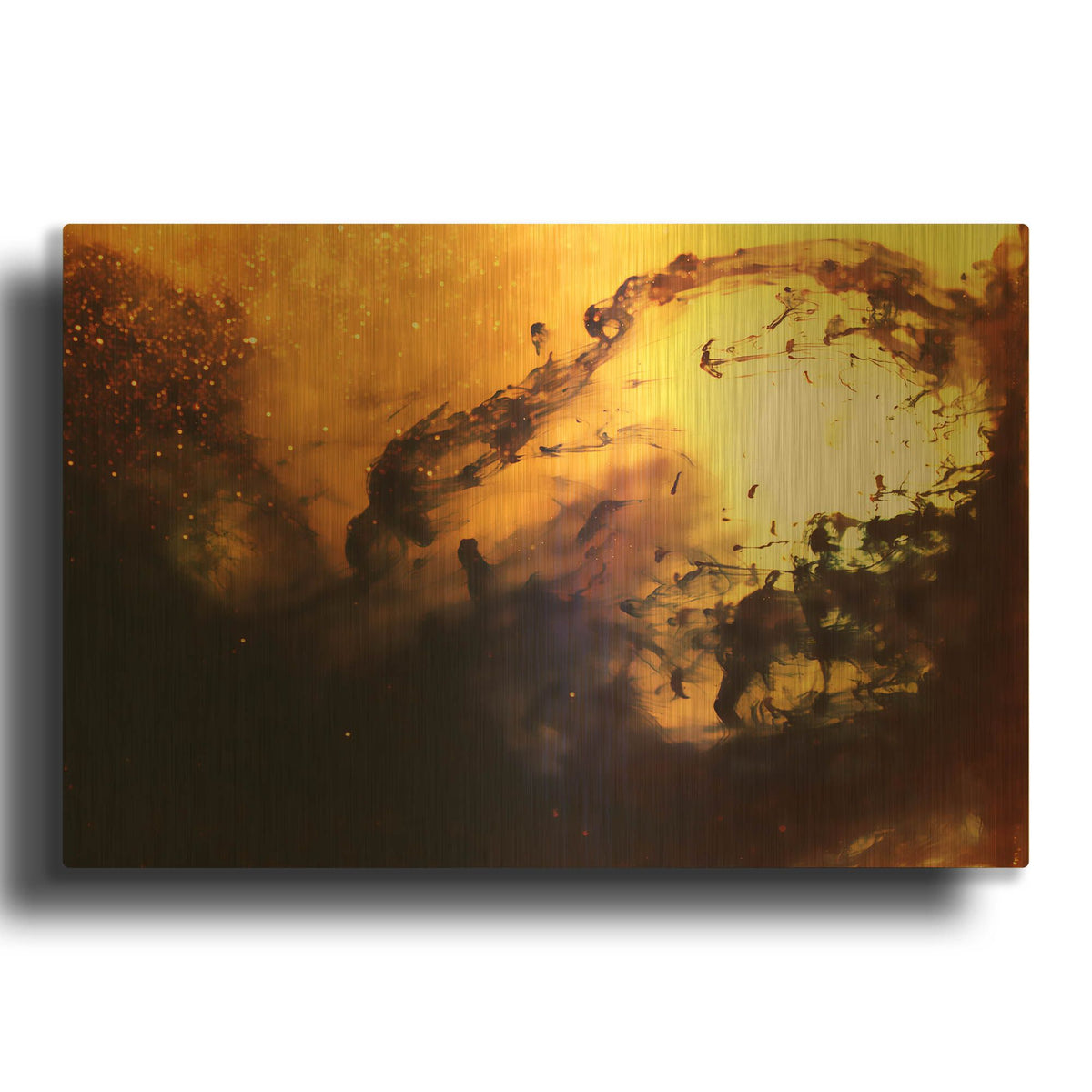 'Fluidity' By Clive Branson Gold Metal Wall Art