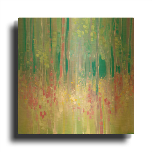 'Abstract Summer' By Gill Bustamante Gold Metal Wall Art