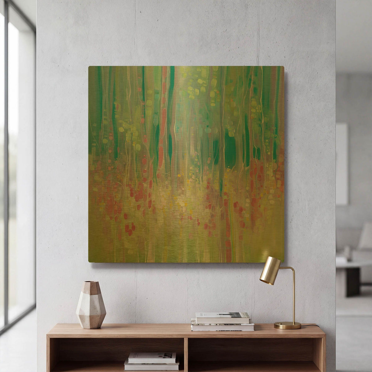 'Abstract Summer' By Gill Bustamante Gold Metal Wall Art