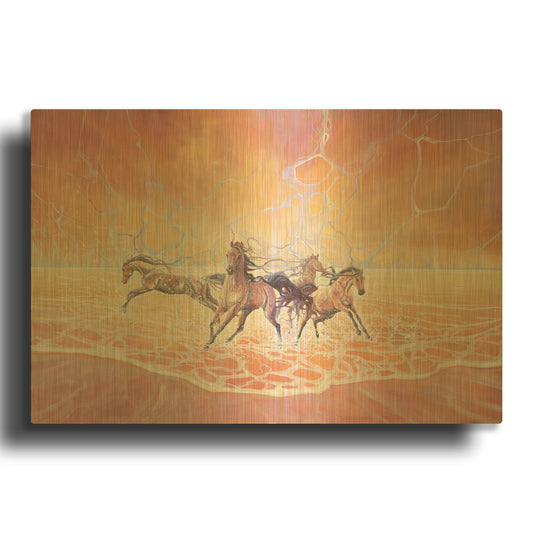 'Elemental' By Gill Bustamante Gold Metal Wall Art