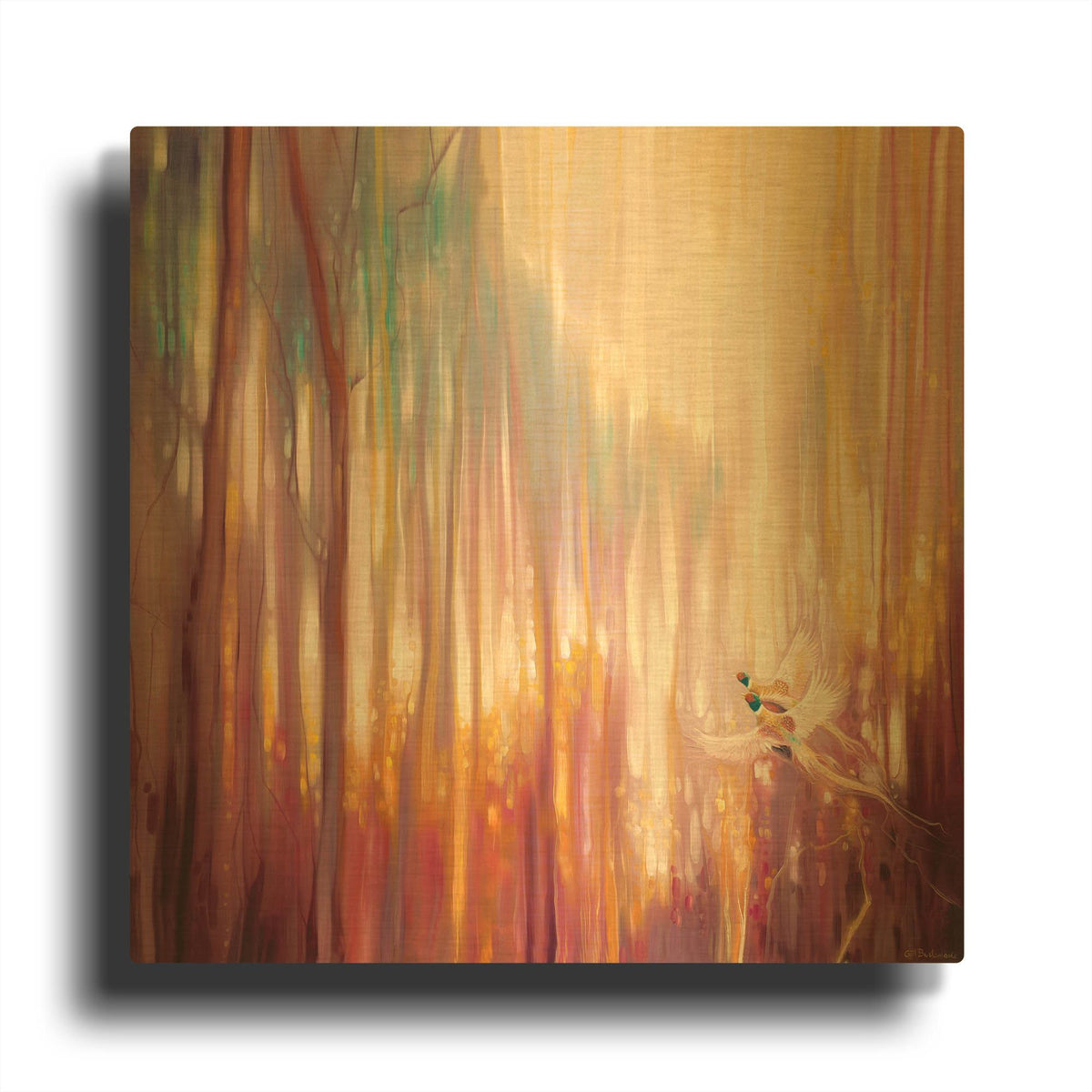 'Nebulous Forest' By Gill Bustamante Gold Metal Wall Art