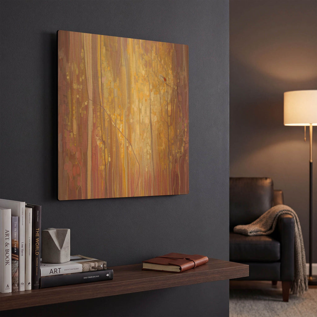 'Robins Song' By Gill Bustamante Gold Metal Wall Art