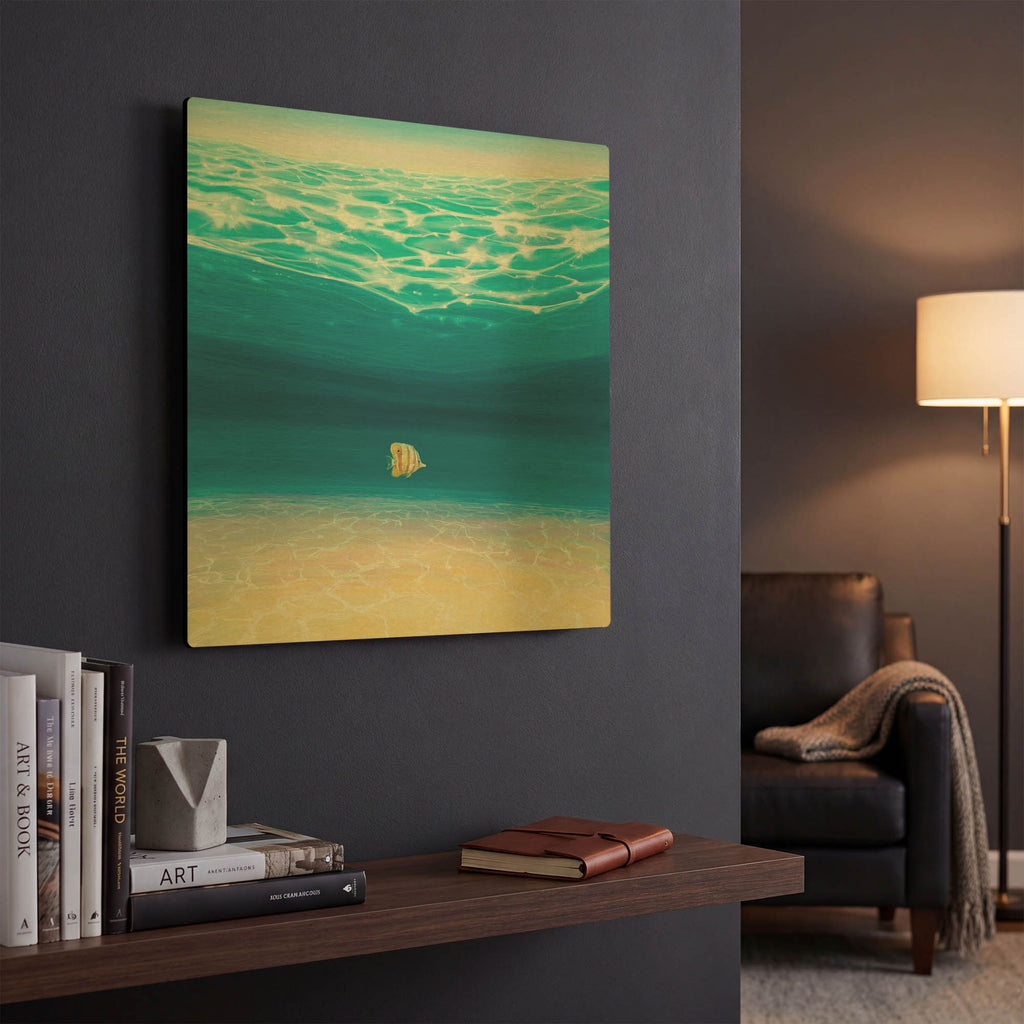 'Starting Again' By Gill Bustamante Gold Metal Wall Art