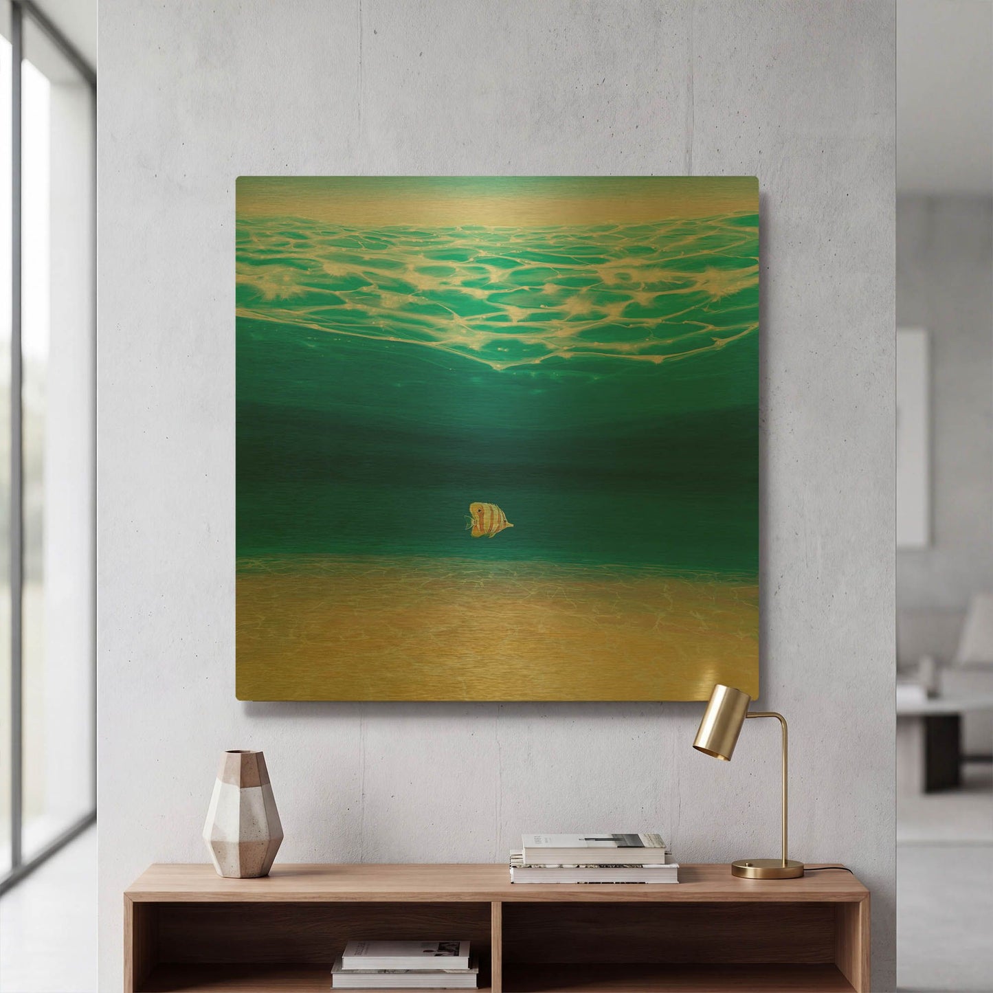 'Starting Again' By Gill Bustamante Gold Metal Wall Art