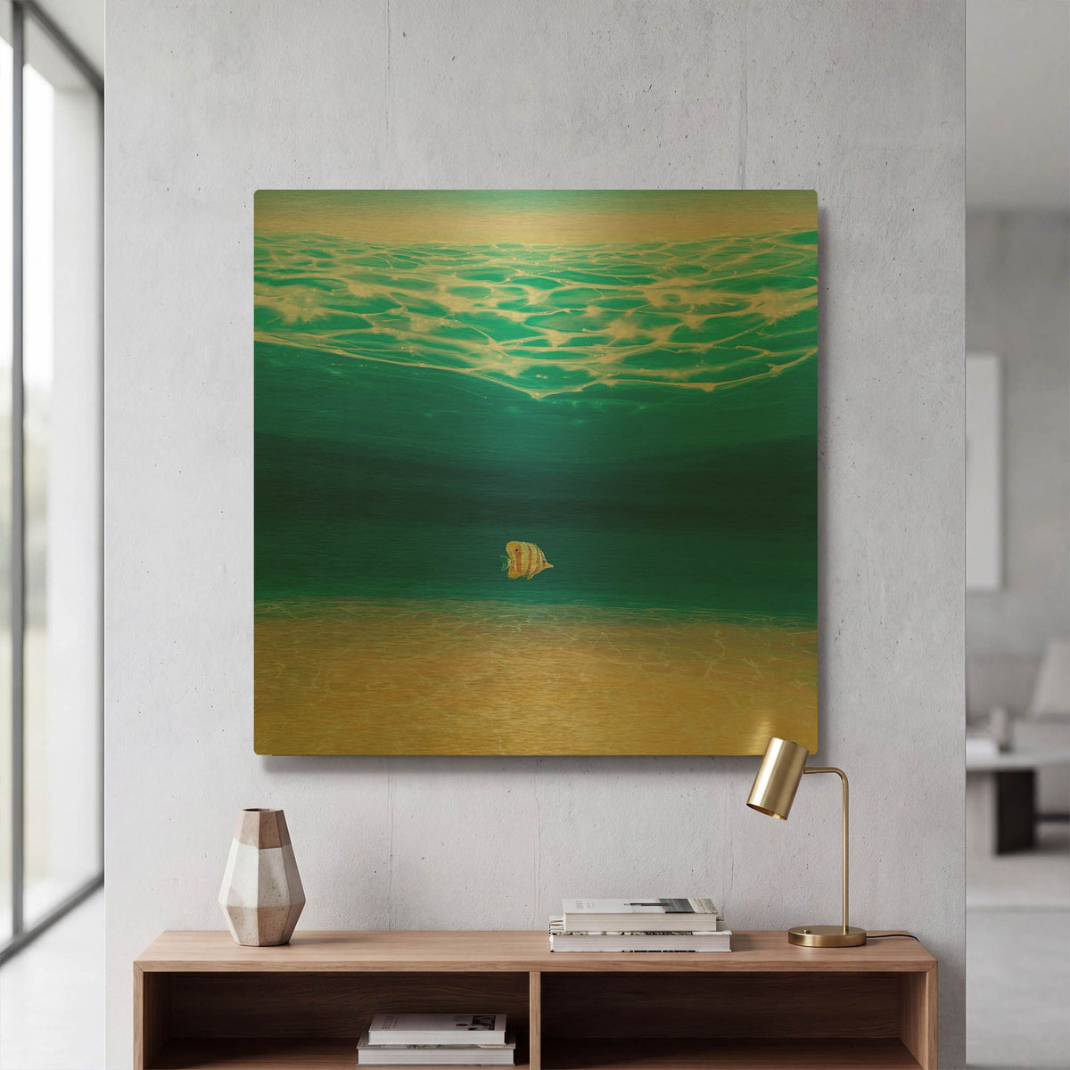 'Starting Again' By Gill Bustamante Gold Metal Wall Art