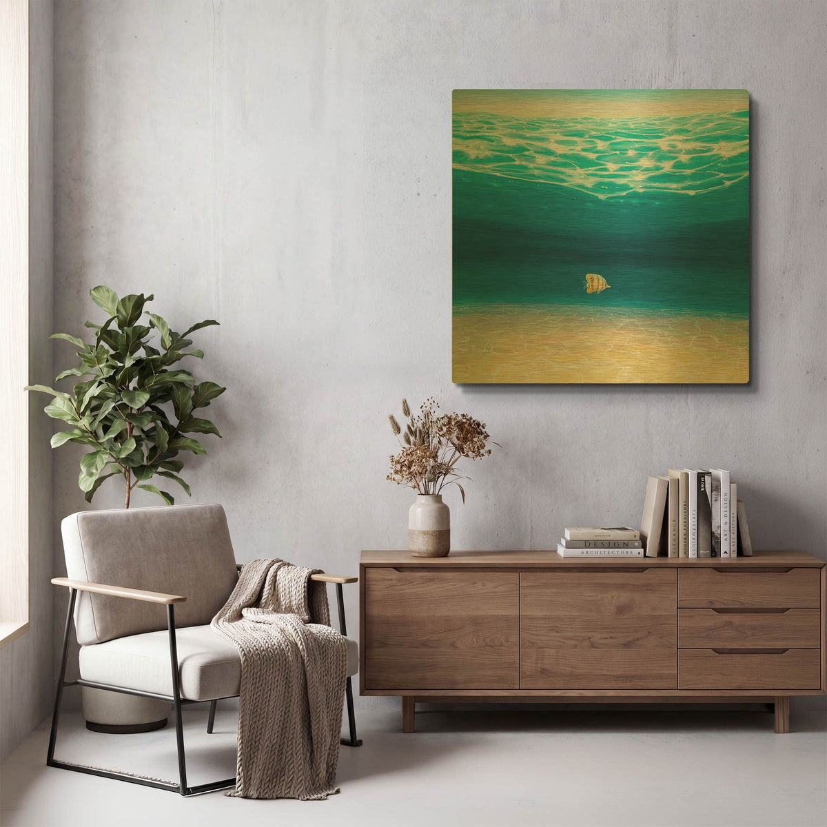 'Starting Again' By Gill Bustamante Gold Metal Wall Art
