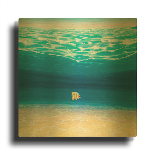 'Starting Again' By Gill Bustamante Gold Metal Wall Art