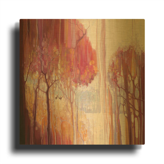 'Waiting' By Gill Bustamante Gold Metal Wall Art