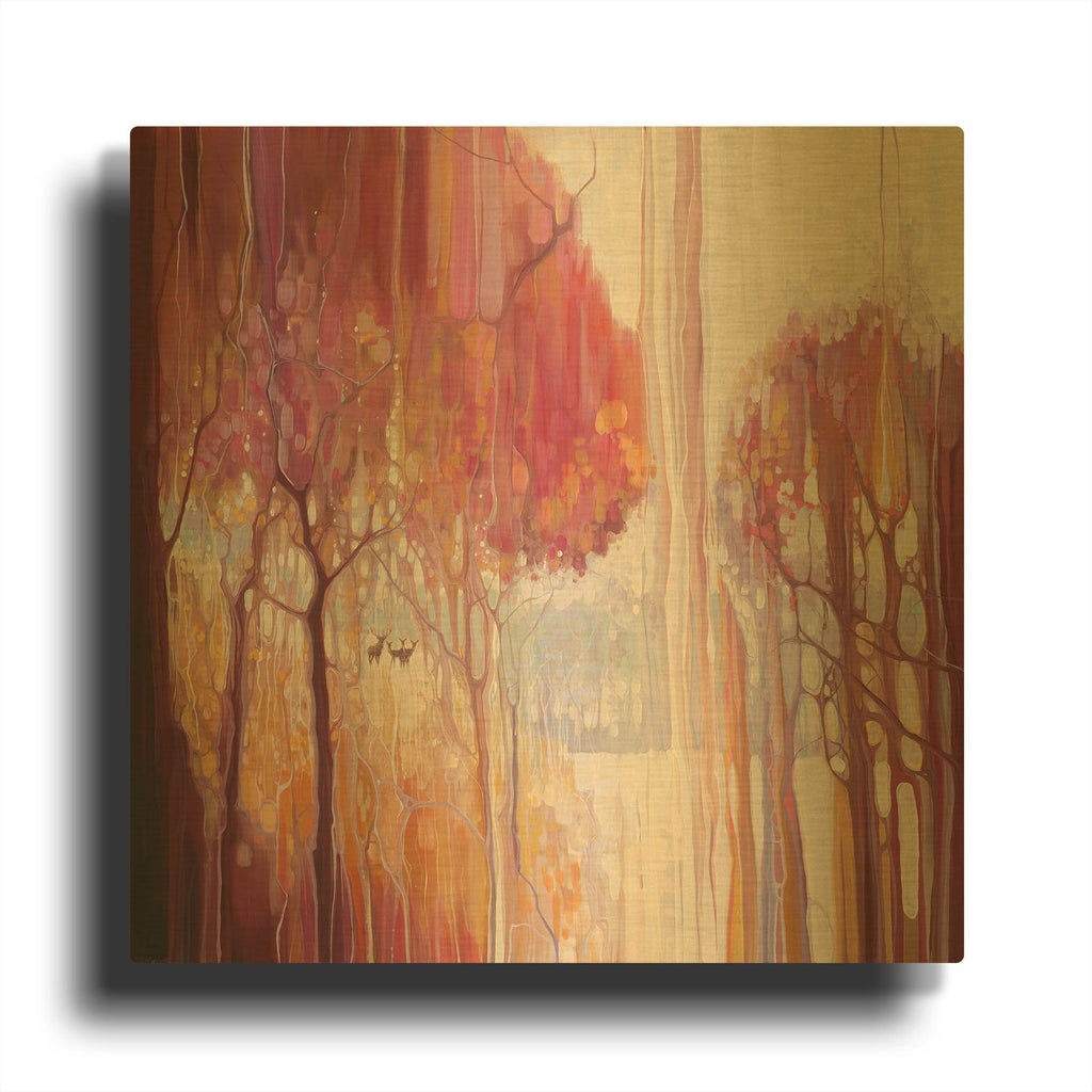 'Waiting' By Gill Bustamante Gold Metal Wall Art