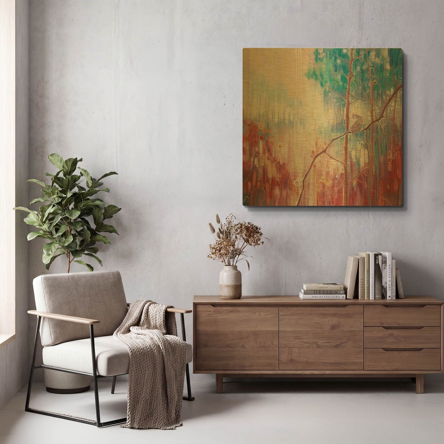 'Weaving Magic' By Gill Bustamante Gold Metal Wall Art