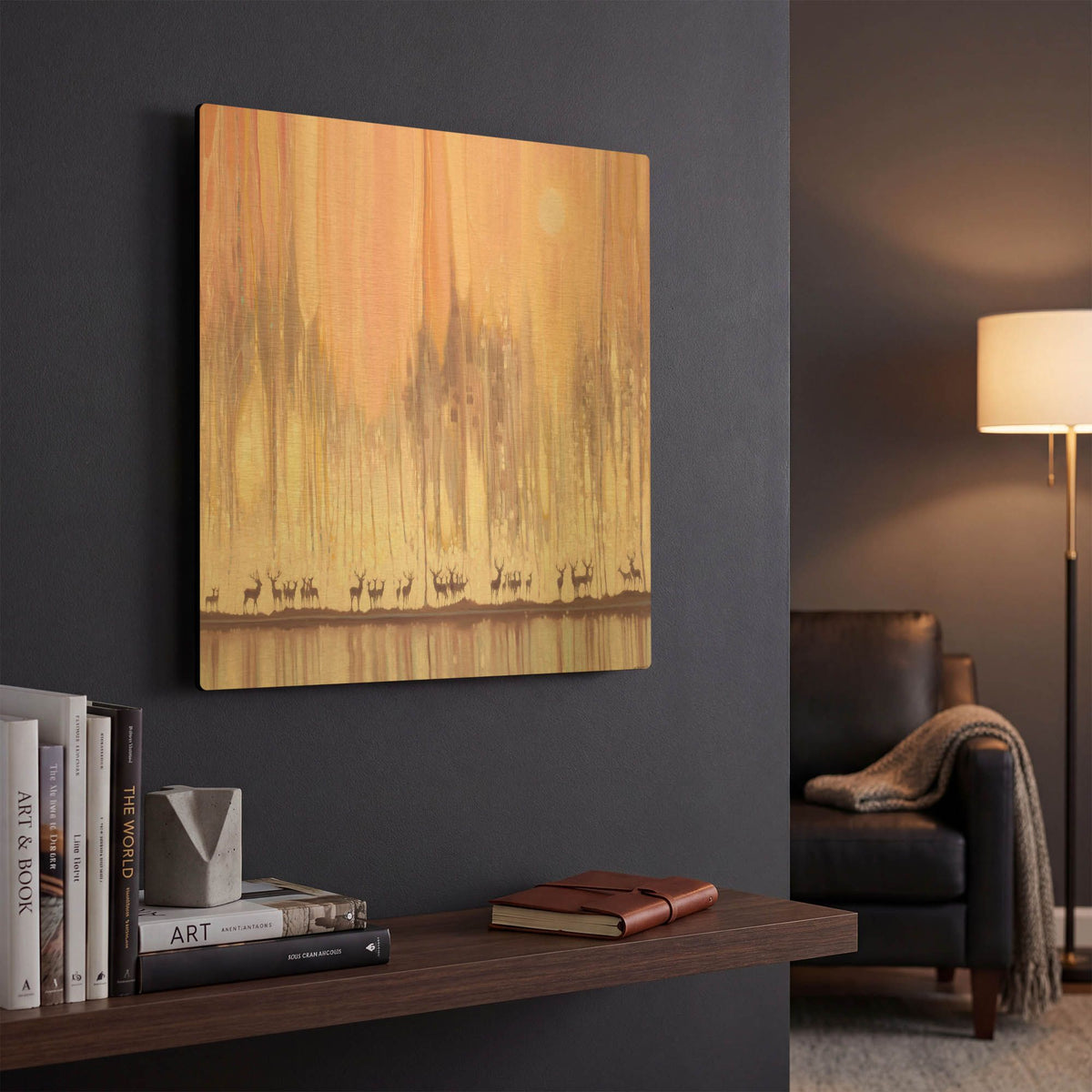 'Ice Watchers' By Gill Bustamante Gold Metal Wall Art