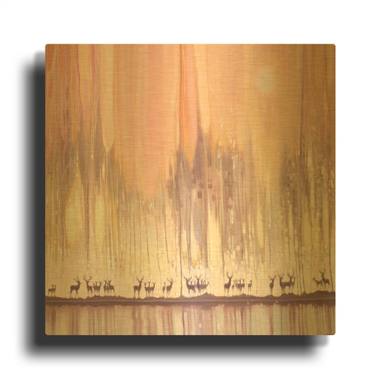 'Ice Watchers' By Gill Bustamante Gold Metal Wall Art