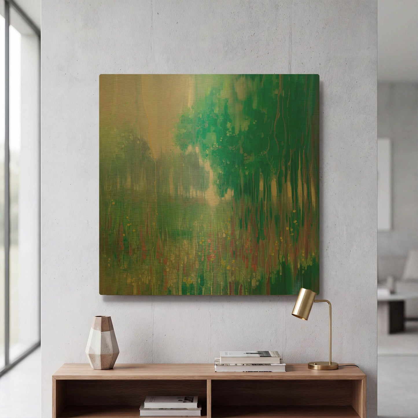 'June Melody' By Gill Bustamante Gold Metal Wall Art
