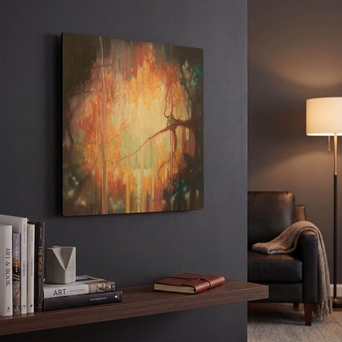 'Jungle Portal' By Gill Bustamante Gold Metal Wall Art