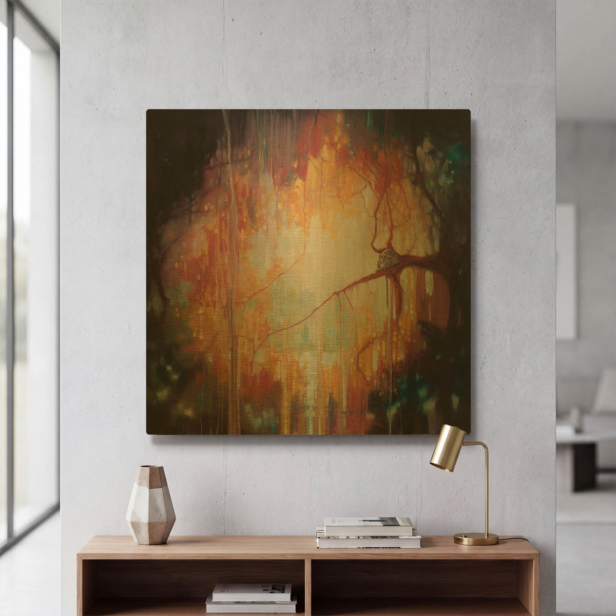 'Jungle Portal' By Gill Bustamante Gold Metal Wall Art